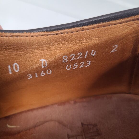 Allen Edmonds Hersey Mens 10 D Oxfords Chili Weave Leather Split Toe Derby Shoes - Picture 8 of 9